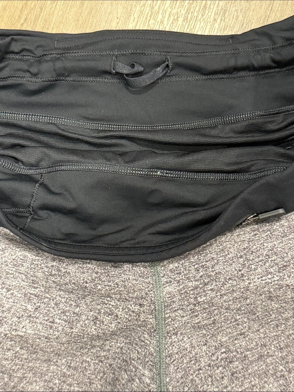 Lululemon Speed Up Shorts Heather Gray with Black Waistband
